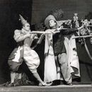 Noorsooteater: “Põrsake Nahv-Nahv” (H. Vaag, 1948). Stseen lavastusest: (vasakult) Mr. Buubel – R. Kuremaa, Muinasjutuvestja – H. Vaag, Mr. Duubel – A. Kivirähk.