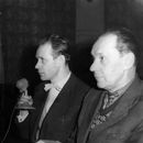 ERN: “Kalevipoja sõit maailma otsa” (J. Kangilaski, 1962). Vasakult: lavastaja F. Veike ja autor J. Kangilaski.